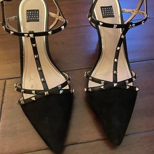 Black Suede Dress Shows size 7